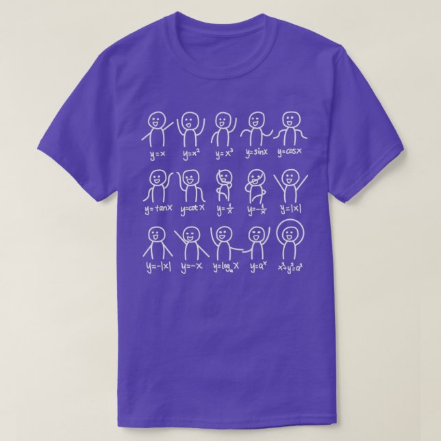 Camiseta Gráfico Engraçado de Dança de Álgebra Equação de M (Frente do Design)