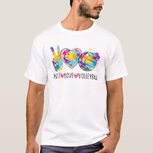 Camiseta Gráfico Engraçado De Voleibol Com Amor Pela Coa Do