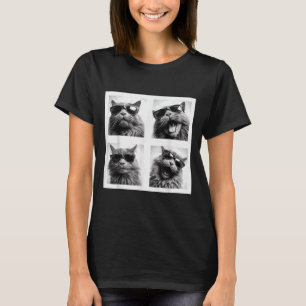 Camiseta Gráfico Engraçado Gato Fotobooth Selfie Funny _1