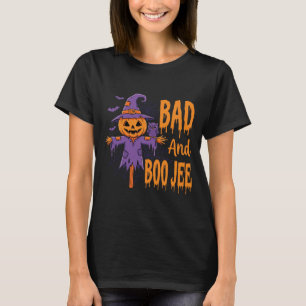 Camiseta Gráfico Espantalho Halloween Bad And Boo Jee