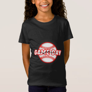 Camiseta Gráfico Esportivo de Beisebol Quebrado Dia de Jogo