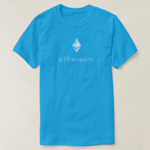 Camiseta Gráfico (ETH) do branco de Ethereum Blockchain