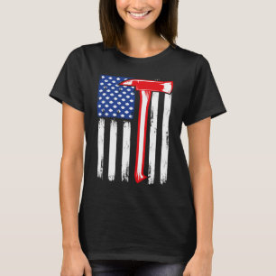 Camiseta Gráfico fino de linha vermelha do pavilhão america