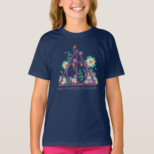 Camiseta Gráfico Floral Deathly Hallow