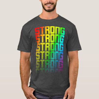Camiseta Gráfico Forte LGBTQ Orgulho gay Arco-Íris Texto Fa