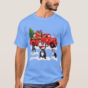 Camiseta Gráfico Francês Andando Caminhão Vermelho Feliz Na