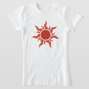 Camiseta Gráfico Geométrico Vintage Explosão de Sol Retro