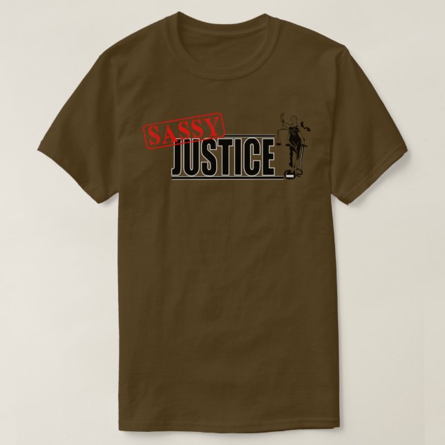 Camiseta Gráfico HD de Justiça Sassy (Frente do Design)