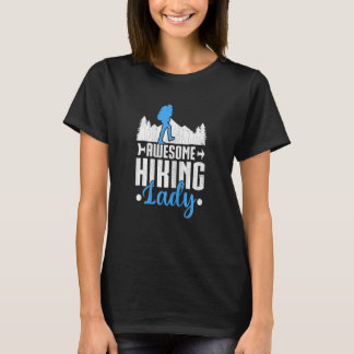 Camiseta Gráfico incrível de Viagem Lady Hiker Adventure