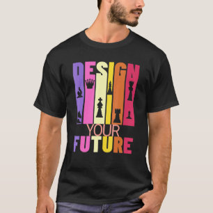 Camiseta Gráfico Inspiracional do Jogador de Xadrez Seu Fut