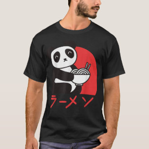 Camiseta Gráfico japonês de Urso de Panda Cujo Urso Ramen A