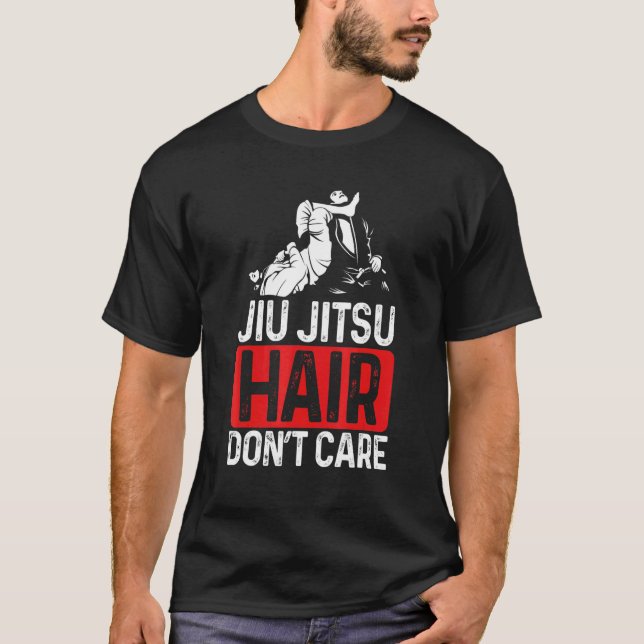 Camiseta Gráfico Jiu Jitsu Roupa Jiu Jitsu Cabelo Não Carro (Frente)