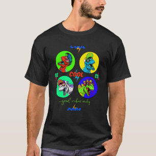 Camiseta Gráfico Legal Incrível Dinossauro Rex Colorido