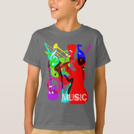 Camiseta Gráfico Musical do Instrumento Musical do Sax Play