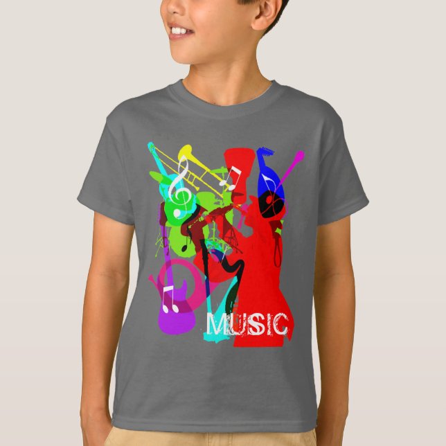 Camiseta Gráfico Musical do Instrumento Musical do Sax Play (Frente)