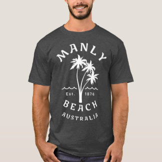Camiseta Gráfico original australiano da Retro Manly Beach