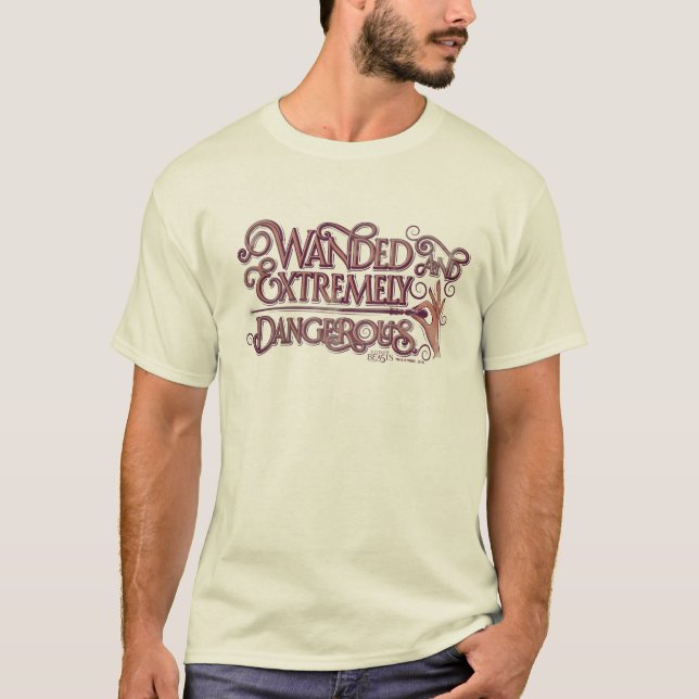 Camiseta Gráfico Perigoso E Com Perigo - Rosa (Frente)