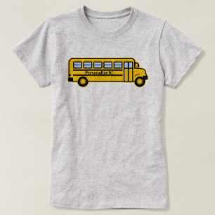 Camiseta Gráfico PERSONALIZADO de ônibus escolares