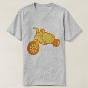 Camiseta Gráfico plástico alaranjado do triciclo