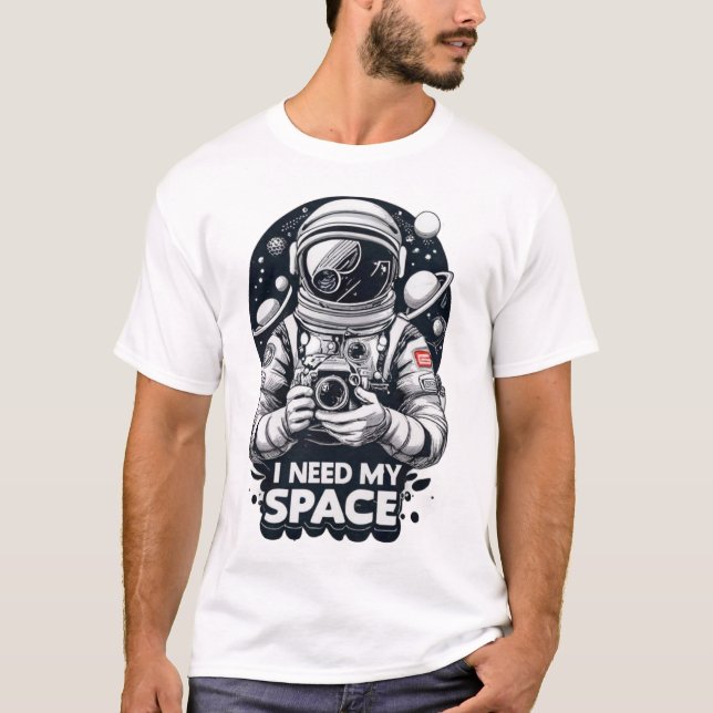 Camiseta  Gráfico "Preciso do Meu Espaço"  (Frente)
