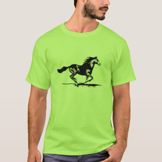 Camiseta Gráfico preto do cavalo do garanhão