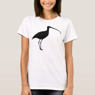 Camiseta Gráfico preto do pássaro do maçarico real