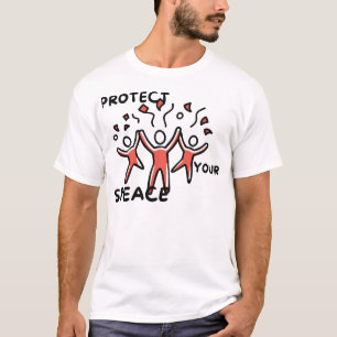 Camiseta Gráfico Proteja Sua Paz