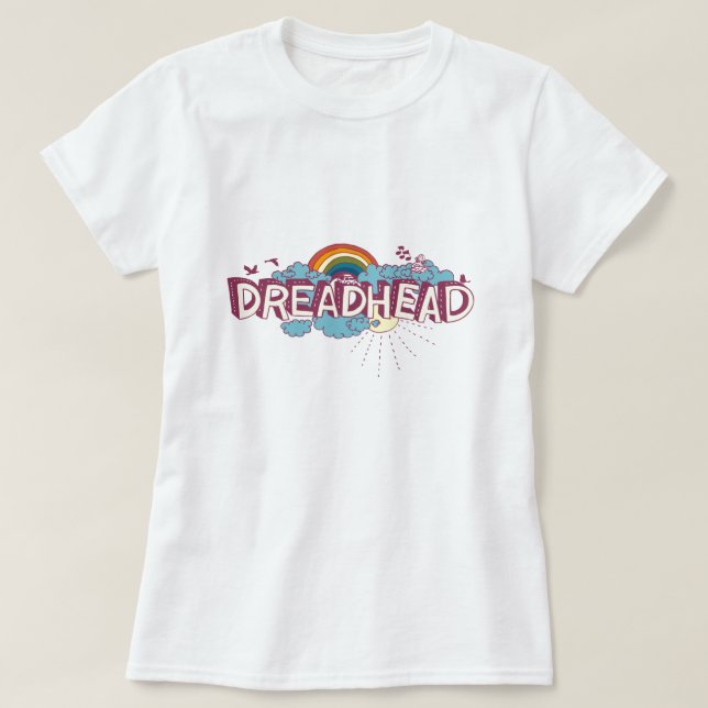 Camiseta Gráfico Psicodélico Retro Dreadhead (Frente do Design)