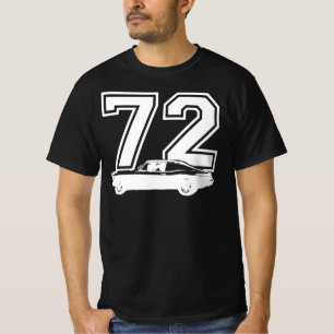 Camiseta Gráfico Real Azul de Chevy Nova, 1972