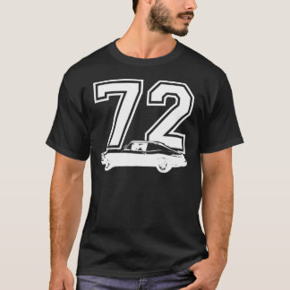 Camiseta Gráfico Real Azul de Chevy Nova, 1972 