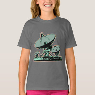 Camiseta Gráfico retro da antena parabólica