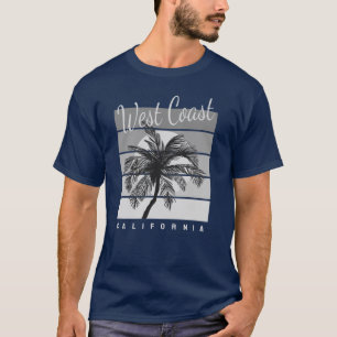 Camiseta Gráfico Retro de Palmeira da Costa Oeste da Califó