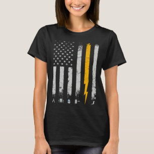 Camiseta Gráfico Retro Eletricista Engenheiro Elétrico Enge