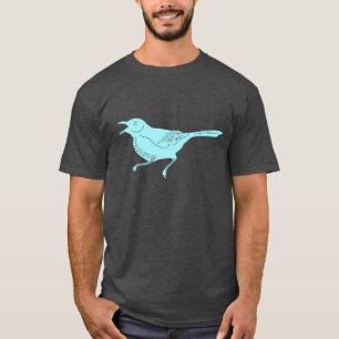 Camiseta Gráfico Retroativo das Aves do Estado do Mockingbi