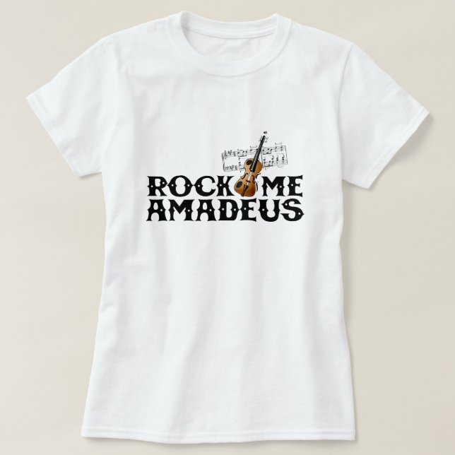 Camiseta Gráfico Rock Me Amadeus Classical Pop Culture 80s (Frente do Design)