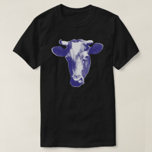 Camiseta Gráfico roxo da vaca do pop art
