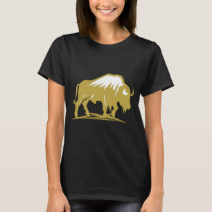 Camiseta Gráfico Simples do Buffalo Bison 80s