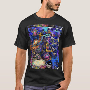 Camiseta Gráfico Sly Cooper Collage em quadrinhos