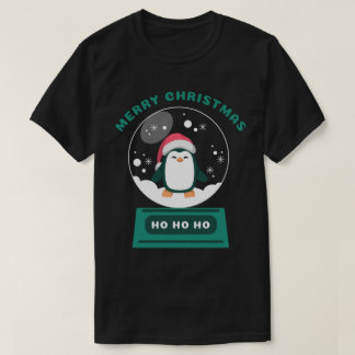 Camiseta Gráfico "Snow Globe Penguin" de Natal bonito