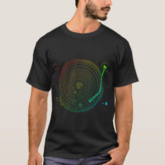 Camiseta Gráfico Space DJ - EDM T-Sh Turnável do Sistema So