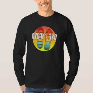 Camiseta Gráfico Sunset Retro Flipflop do Lago Limpo Indian