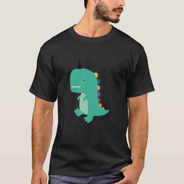 Camiseta Gráfico Threadless Andy Westface Dinocorn (Frente)