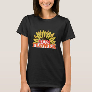Camiseta Gráfico Único da Flor de Girassol