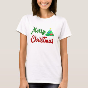 Camiseta Gráfico verde da Árvore Feliz de Natal