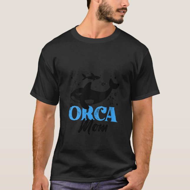 Camiseta Gráfico Womens Orca Para Mulheres Raparigas Mães B (Frente)