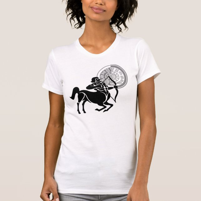 Camiseta Gráfico Zodiac do Arqueiro Sagitário do Estilo Gre (Frente)