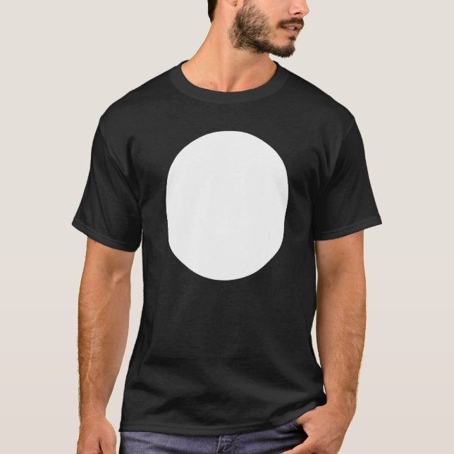 Camiseta Gráficos Abstrato Impressos em Círculo Branco (Frente)