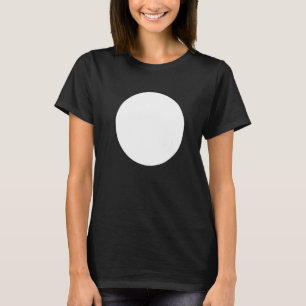 Camiseta Gráficos Abstrato Impressos em Círculo Branco