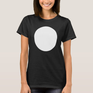 Camiseta Gráficos Abstrato Impressos em Círculo Branco