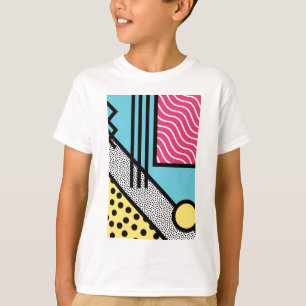 Camiseta Gráficos abstratos do estilo do pop art de 80s